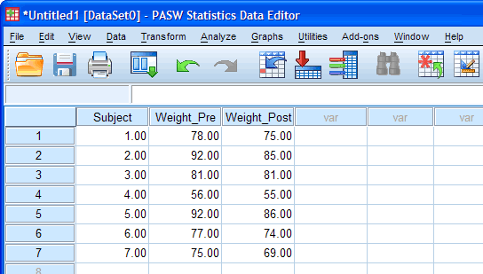Defining Repeated Measures Variables in SPSS