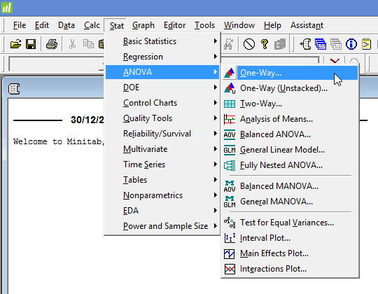using command line editor minitab express