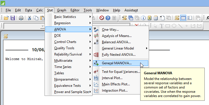 one way anova examples using minitab