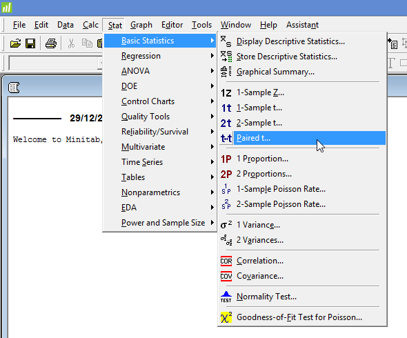 correlation coefficient minitab