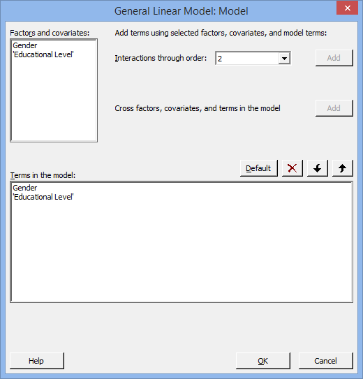 minitab express general linear model