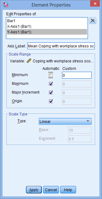 You can now make changes to the y-axis of your simple bar chart