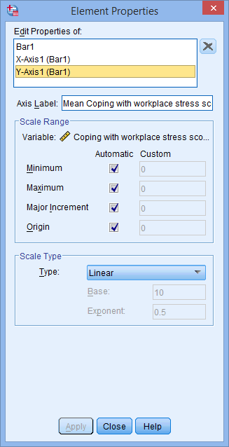 You can now make changes to the y-axis of your simple bar chart