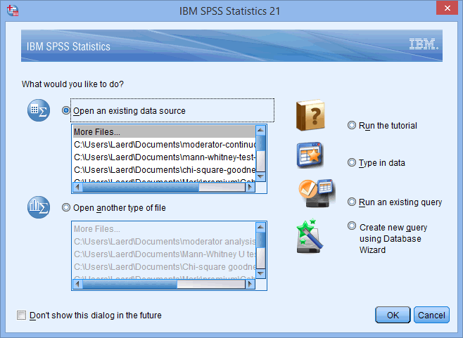 creating a new file in spss statistics version 21 and earlier laerd statistics creating a new file in spss statistics