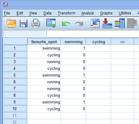 vertical line spss code