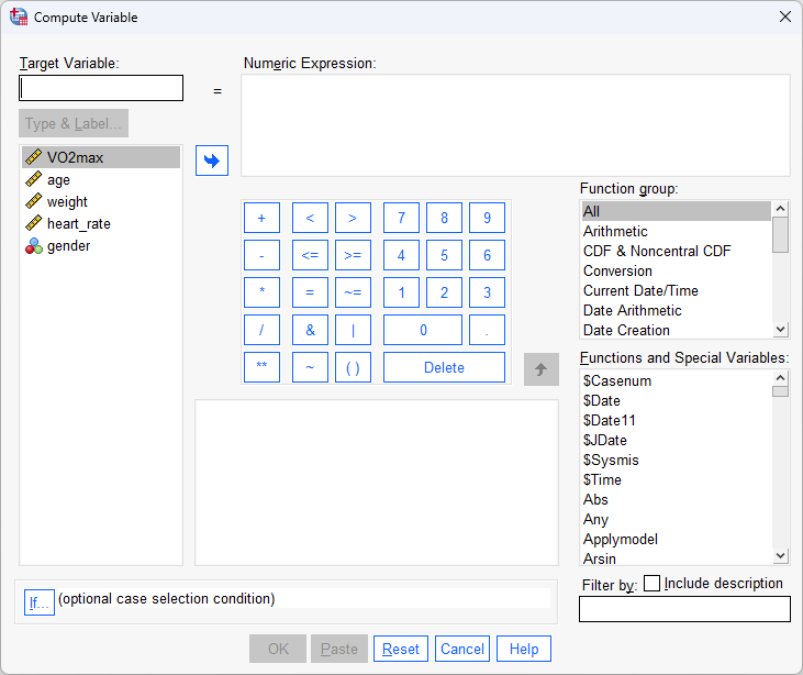 'recode into different variables' dialogue box displayed