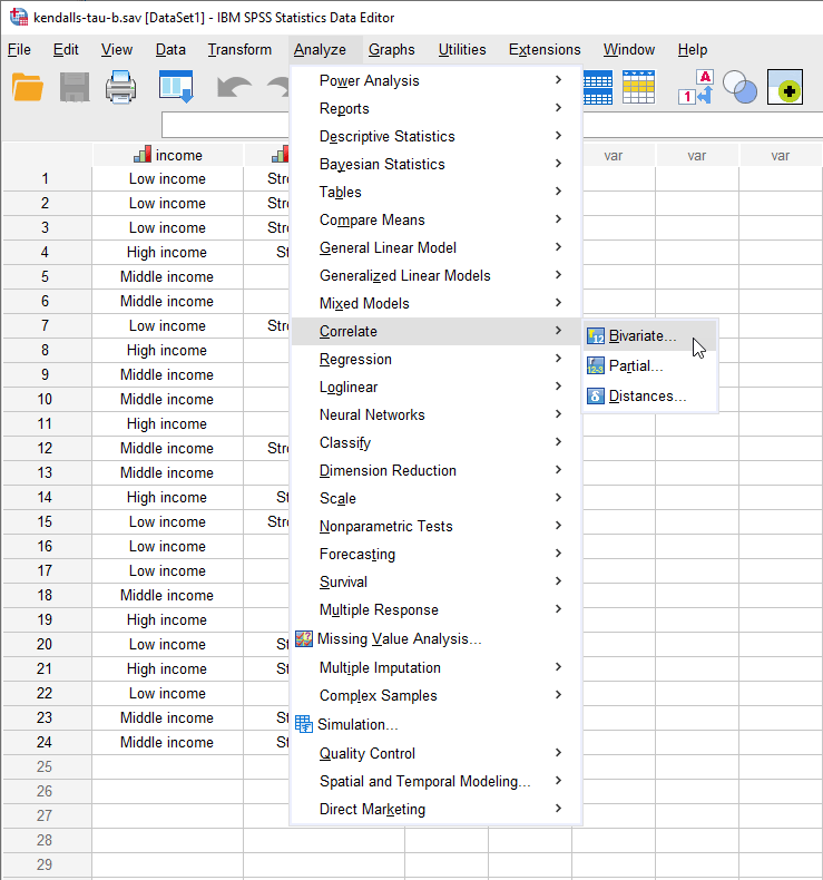 Kendall's Tau-b Using SPSS Statistics - A How-To Statistical Guide By ...