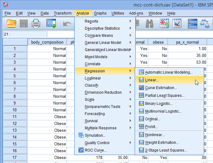 spss version 25 transforming variables operation