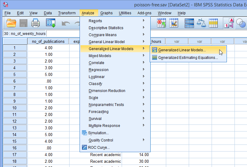 How To Perform A Poisson Regression Analysis In Spss Statistics Laerd Statistics