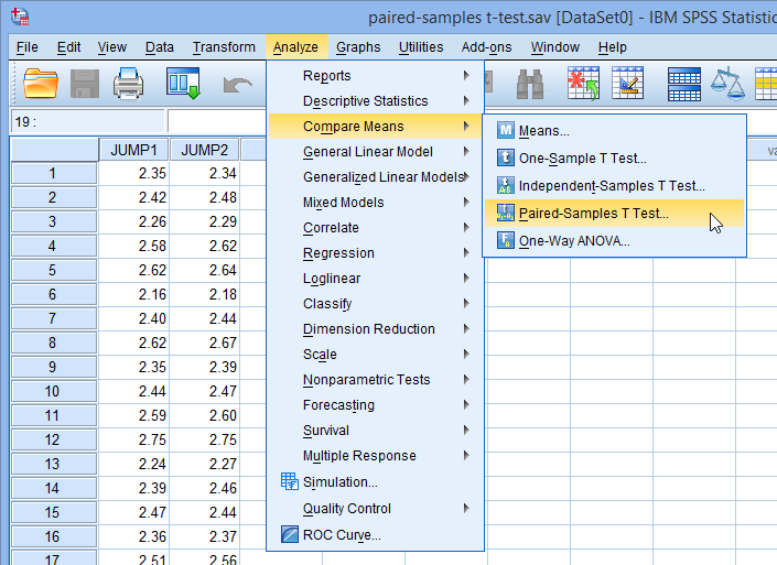 spss code dependent