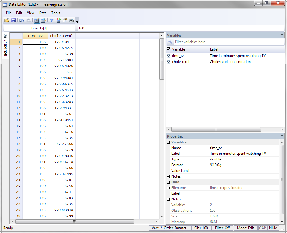 linear regression excel 2017