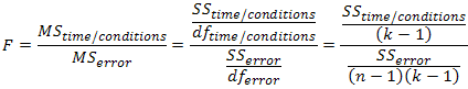 Calculation of the F-statistic