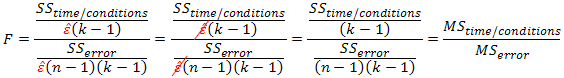 Elimination of Epsilon in the Calculation of the F-statistic